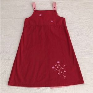 Jacadi 10 years old apron red dress